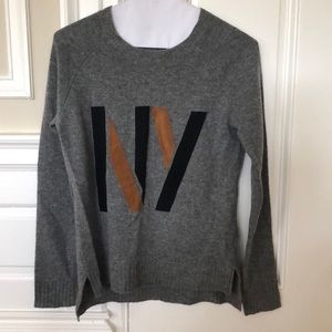 Gray knit sweater
